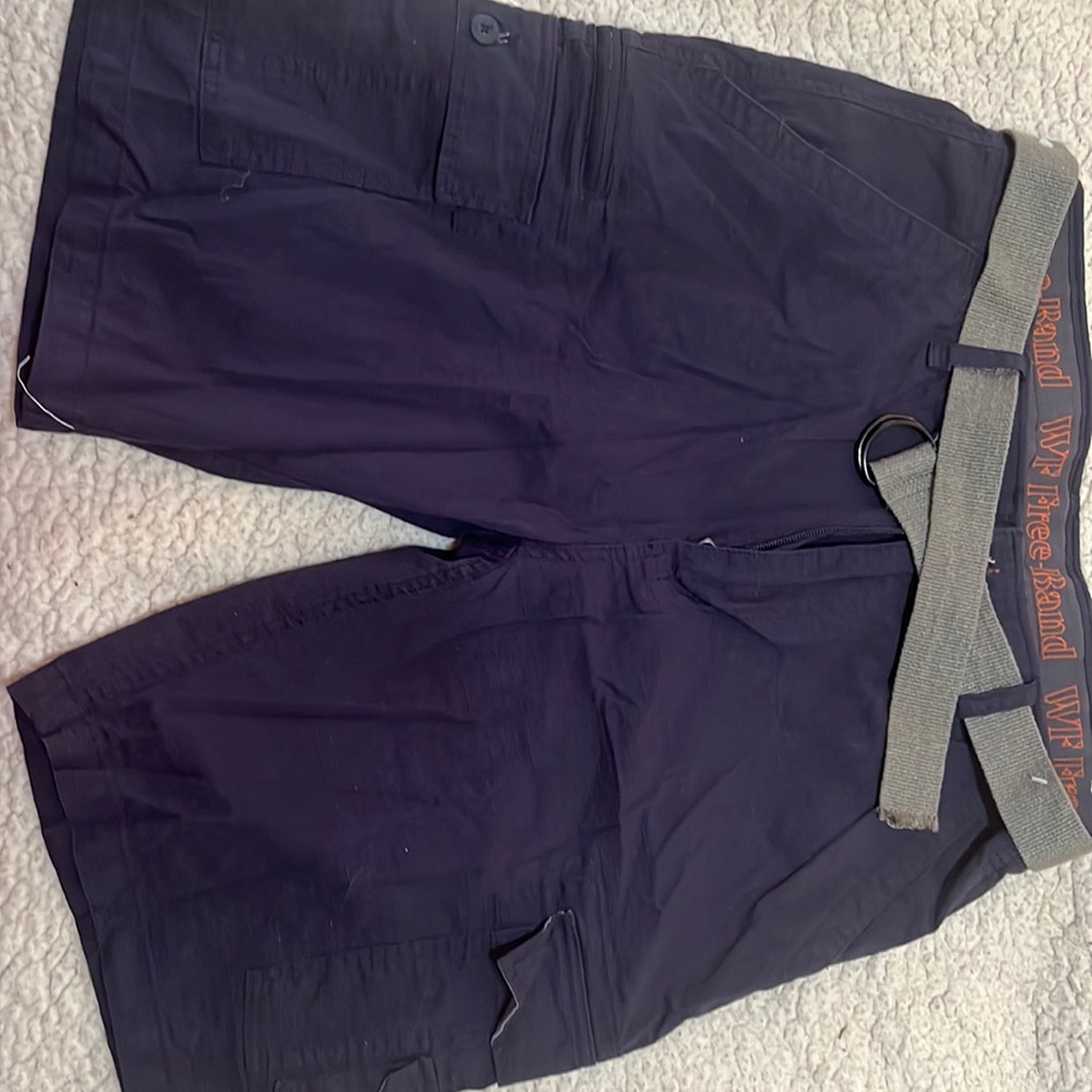 Navy blue cargo shorts
